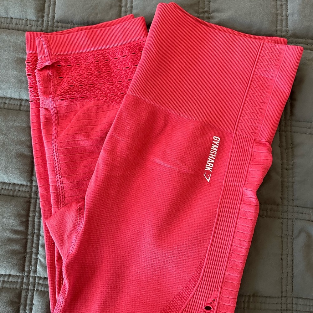 Gymshark red full length leggings in size Medium
